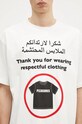 PLEASURES t-shirt bawełniany Respect Heavyweight Shirt biały P24F041