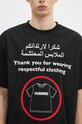 PLEASURES cotton t-shirt Respect Heavyweight Shirt black P24F041