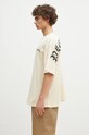 PLEASURES cotton t-shirt Neural Thermal Shirt P24F048 beige AW24