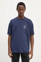 Abbigliamento Drôle de Monsieur t-shirt in cotone E.TS209.CO002.NY blu navy