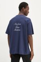 Pamučna majica Drôle de Monsieur mornarsko plava E.TS209.CO002.NY