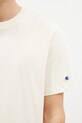 Champion tricou din bumbac Crewneck bej 220713