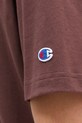 Champion t-shirt bawełniany Crewneck brązowy 220713