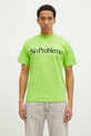 No Problemo t-shirt bawełniany Fluoro SS Tee nadruk zielony NP60003.02