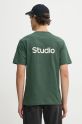 Îmbrăcăminte Études Studio tricou din bumbac H24MMTSH103 verde