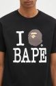 A Bathing Ape cotton t-shirt I Love Bape black 1K80110043