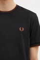 Fred Perry cotton t-shirt Twin Tipped T-Shirt black M1588.W68