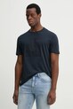 Armani Exchange tricou din bumbac imprimeu bleumarin 6DZTJH.ZJ8EZ