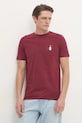 Бавовняна футболка Lindbergh regular бордо 30.400313.DKRED