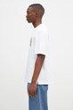 Bavlněné tričko Maison Kitsuné Rambling Fox NM00113KJ0118 bílá AW24