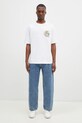 Bavlněné tričko Maison Kitsuné Rambling Fox NM00113KJ0118 bílá