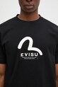 Ρούχα Βαμβακερό μπλουζάκι Evisu Seagull & Evisu Print 2EAHTM4TS7070 μαύρο