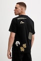 Îmbrăcăminte Evisu tricou din bumbac Seagull & Evisu Print 2EAHTM4TS7070 negru