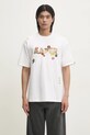 Ρούχα Βαμβακερό μπλουζάκι AAPE Theme AAPTEM1499XXM λευκό