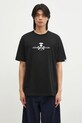 Хлопковая футболка AAPE Moon Face Logo печать чёрный AAPTEM1564XXN