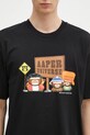 Бавовняна футболка AAPE Aaper Universe чорний AAPTEM1573XXN
