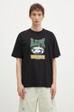Odzież AAPE t-shirt bawełniany Moon Face Logo AAPTEM1547XXN czarny