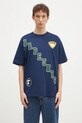Îmbrăcăminte AAPE tricou din bumbac Moon Face Logo AAPTEM1548XXN bleumarin