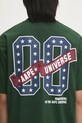 AAPE tricou din bumbac Moon Face Logo verde AAPTEM1548XXN