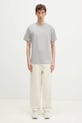 Βαμβακερό μπλουζάκι Wood Wood Essential Sami classic 30250245 γκρί