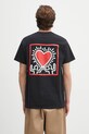 Odzież Wacko Maria t-shirt bawełniany x Keith Haring KH.WM.TEE01 czarny