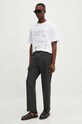 Samsoe Samsoe tricou din bumbac SAGIOTTO U24200007 alb AW24