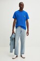 Barrow t-shirt bawełniany niebieski F4BWUATH139
