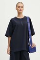 Clothing Sunnei wool blend t-shirt RTWXTOP002 navy