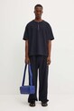 Sunnei wool blend t-shirt navy RTWXTOP002
