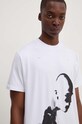 Heliot Emil tricou din bumbac HE.M.09.041.C07 alb