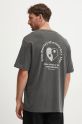 Samsoe Samsoe t-shirt in cotone SAPOETRY U24300005 grigio AW24