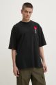 Kaotiko tricou din bumbac negru AP005.01.G002