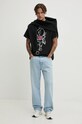 Sprayground t-shirt bawełniany czarny SP620