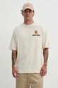 Bavlněné tričko New Era 60564867 béžová AW24