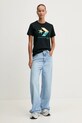 Одежда Хлопковая футболка Converse 10025214.A02 чёрный