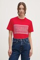 Bavlnené tričko Red Bull Racing x Pepe Jeans RU500004 červená AW24