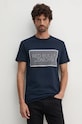 Bavlnené tričko Red Bull Racing x Pepe Jeans RU500004 tmavomodrá AW24