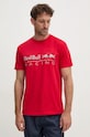 Red Bull Racing x Pepe Jeans t-shirt bawełniany RU500005 czerwony AW24