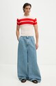 Sunnei sweter wełniany RTWXKNW003 beżowy AW24