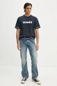 Хлопковая футболка Sunnei RTWXJER020 тёмно-синий AW24