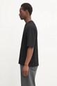 Одяг Бавовняна футболка Filling Pieces Boxy Embroidered 74413791861 чорний