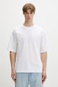 Filling Pieces t-shirt in cotone Boxy Embroidered rilassato bianco 74413791901