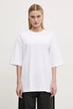 Bavlněné tričko Filling Pieces Boxy Embroidered 74413791901 bílá AW24