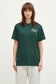 Sporty & Rich cotton t-shirt Health Script TO043511078GR10 green AW24