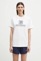 Sporty & Rich tricou din bumbac NY Marathon TO043514133WH01 alb AW24