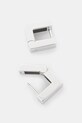 Tom Wood kolczyki srebrne Square Hoops Small 101008 srebrny AW25