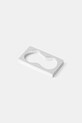 Tom Wood biżuteria Square Ring Double srebro srebrny 101412