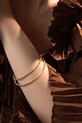Lilou brățară placată cu aur Snake 262/BRA/NO2/PO aur AW25
