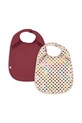 Konges Sløjd bavaglino neonato 2 PACK GLITTER DINNER BIB WITH FRILL pacco da 2 Confezione da 2 granata KS103639.9BYA