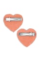 Dziewczynka Konges Sløjd spinki do włosów dziecięce 2 PACK HEART HAIR CLIPS KS104170.9BYA różowy